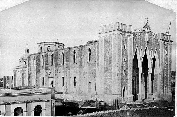 Foto antigua de la Catedral Basílica de la Inmaculada Concepción. Foto: mazatlaninteractivo.com