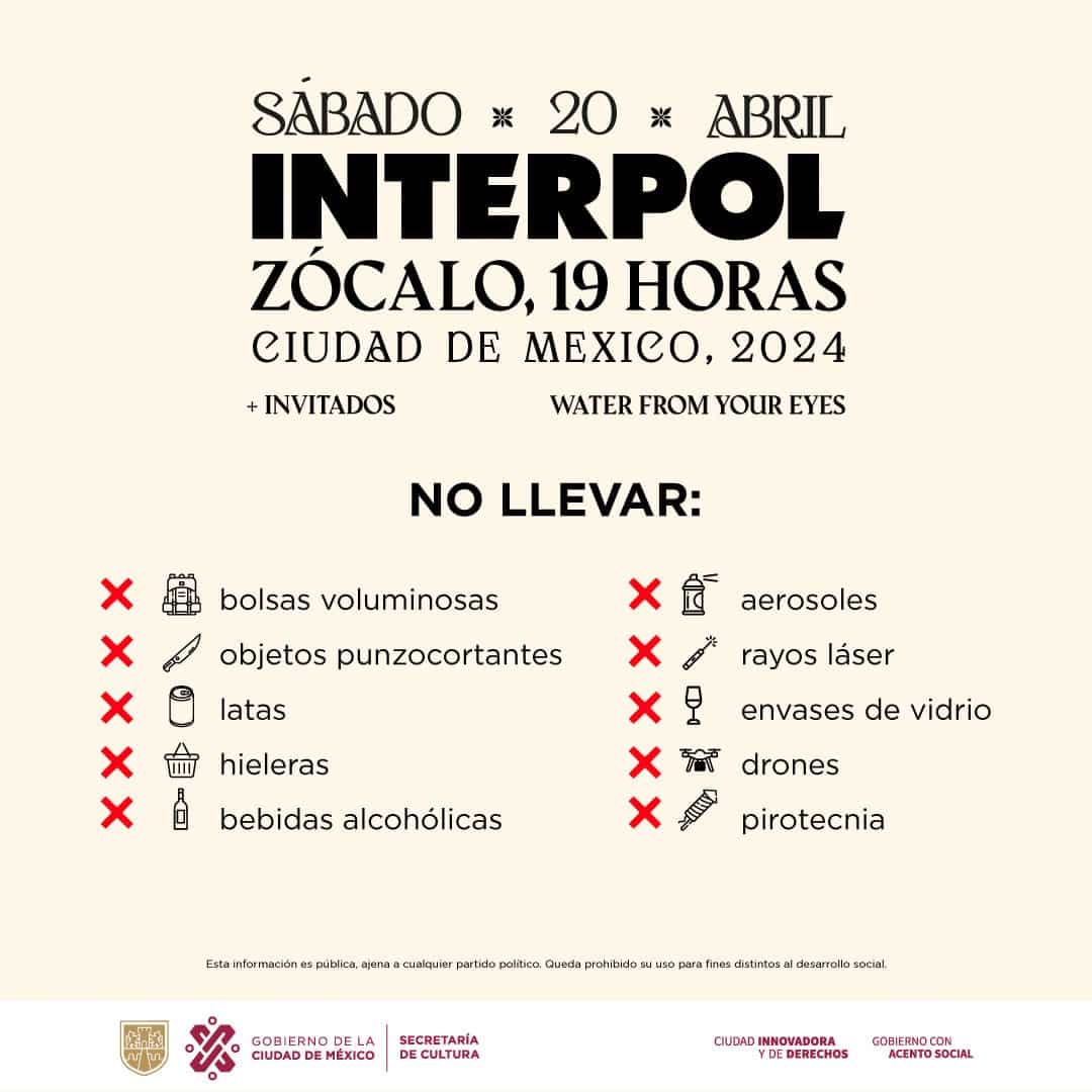 Interpol en el Zócalo