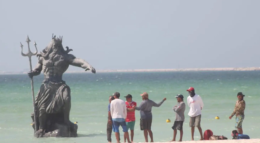 Chaac vs Poseidón: Yucatecos quieren ‘derribar’ estatua del dios griego 