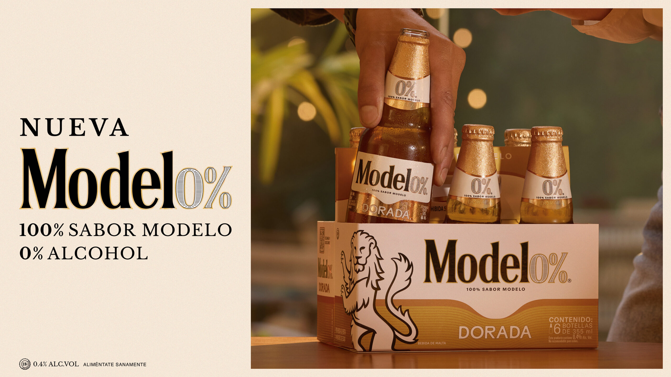 Cerveza Modelo sin alcohol.

