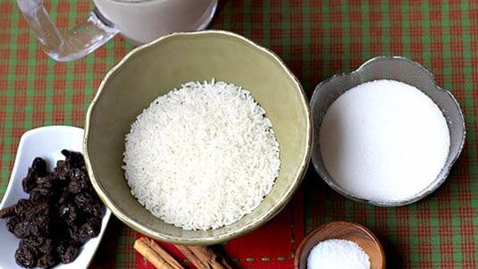 Ingredientes del arroz con leche