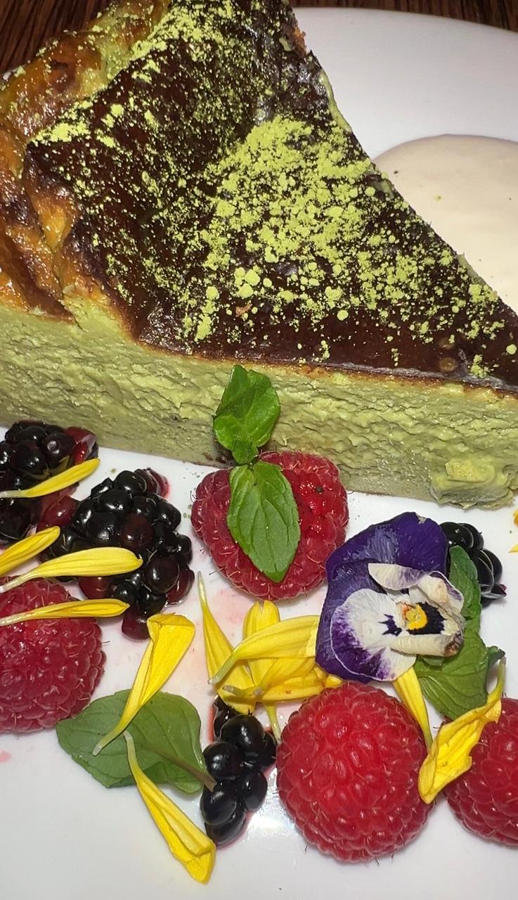 Pastel de matcha.